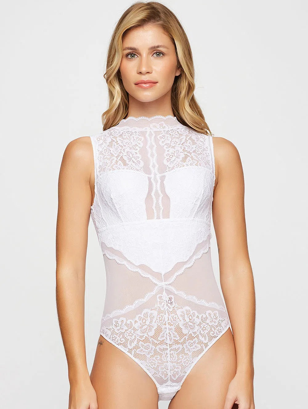 Valisere Lace Body Suit - White